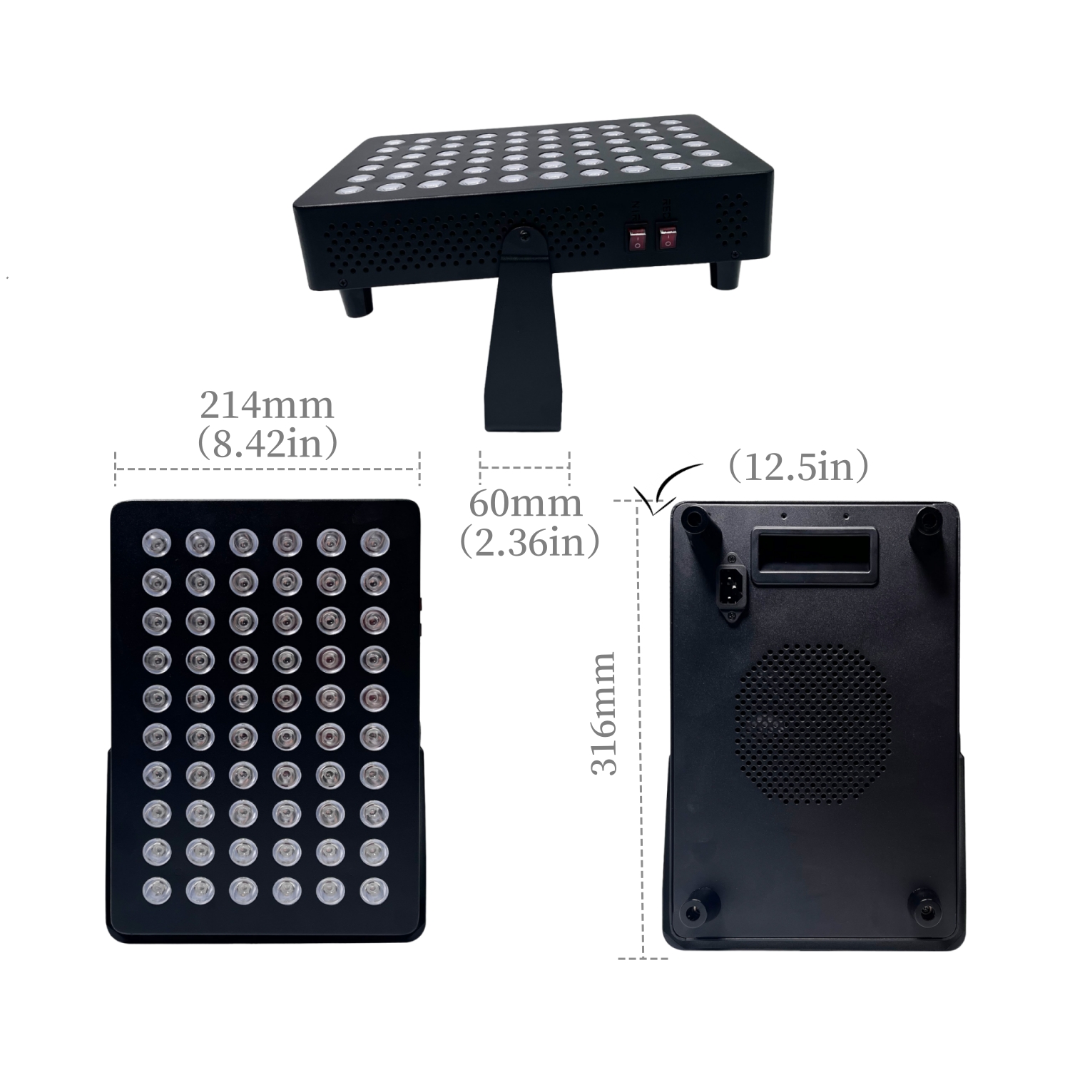 Polar Led 300 Desktop 7 Wavelength - Black - View 3